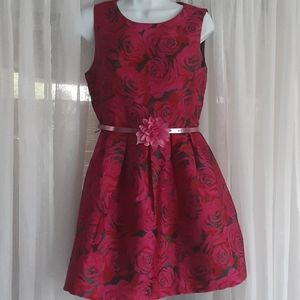 hot pink and black Dress